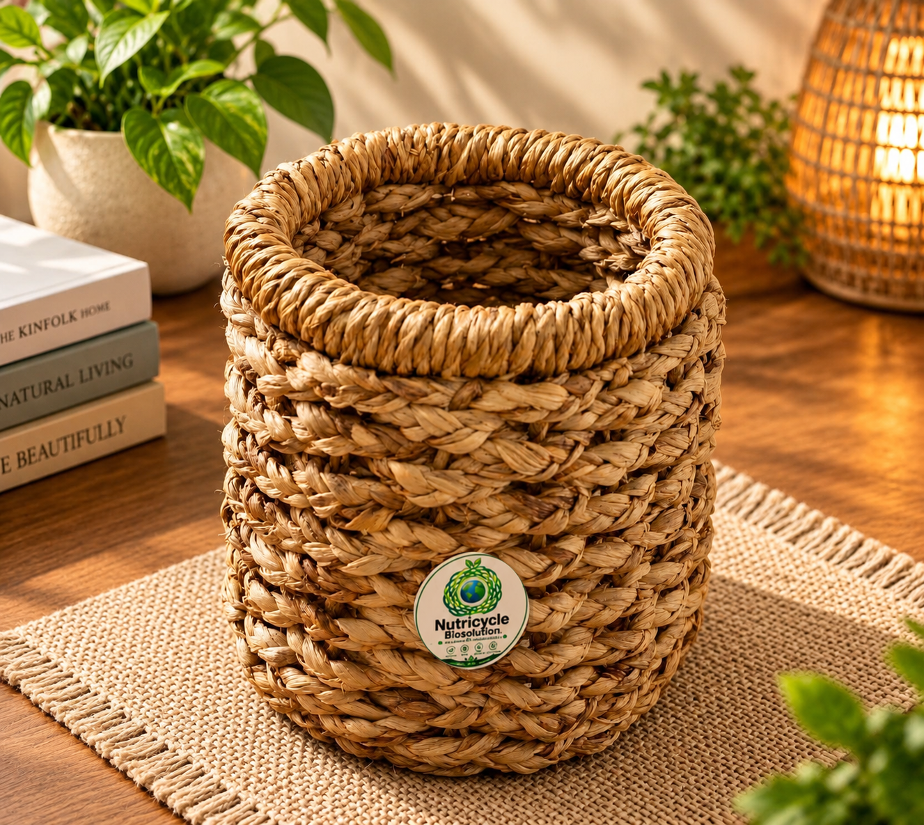 Natural Cylindrical Storage Basket