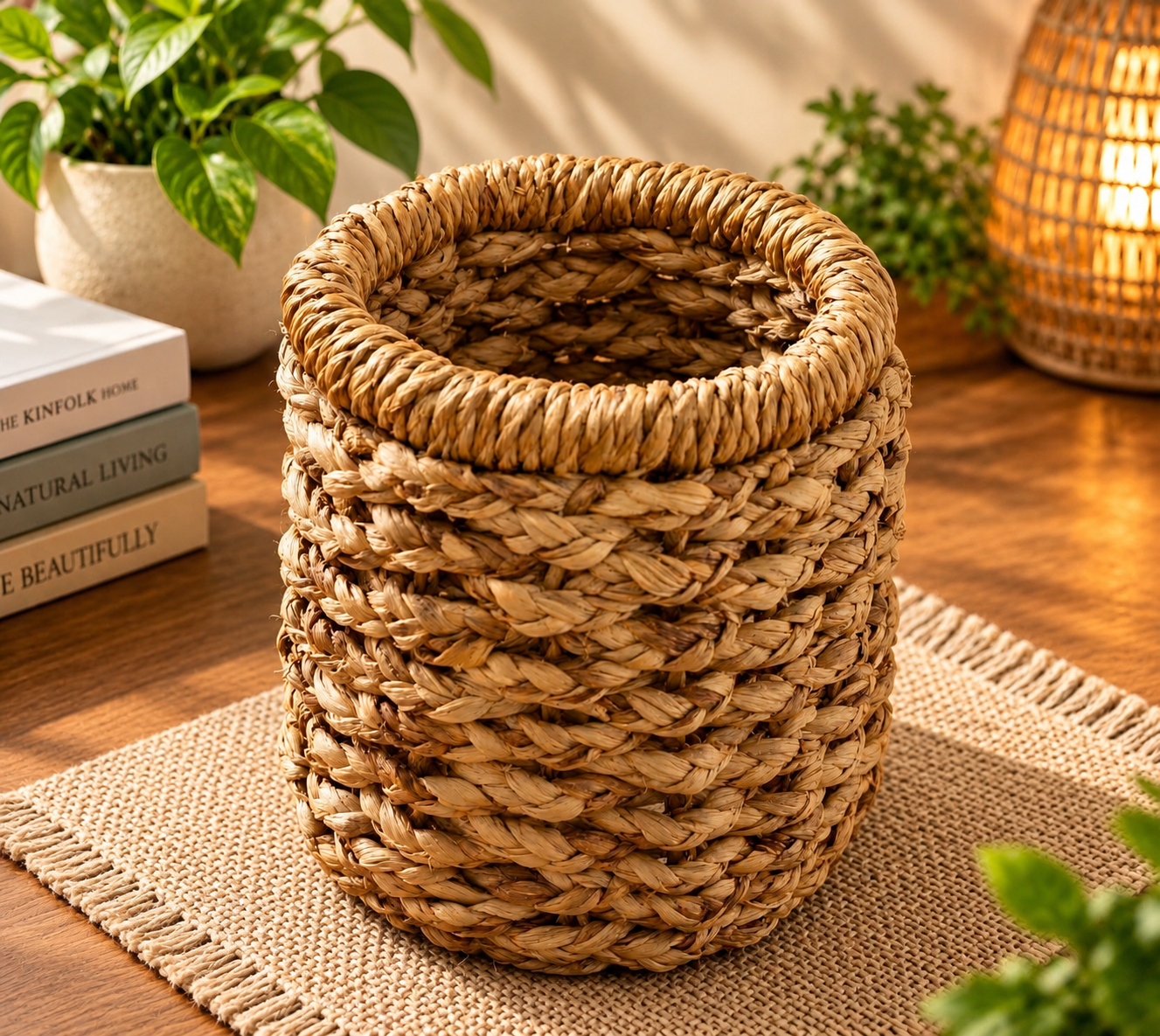 Natural Cylindrical Storage Basket